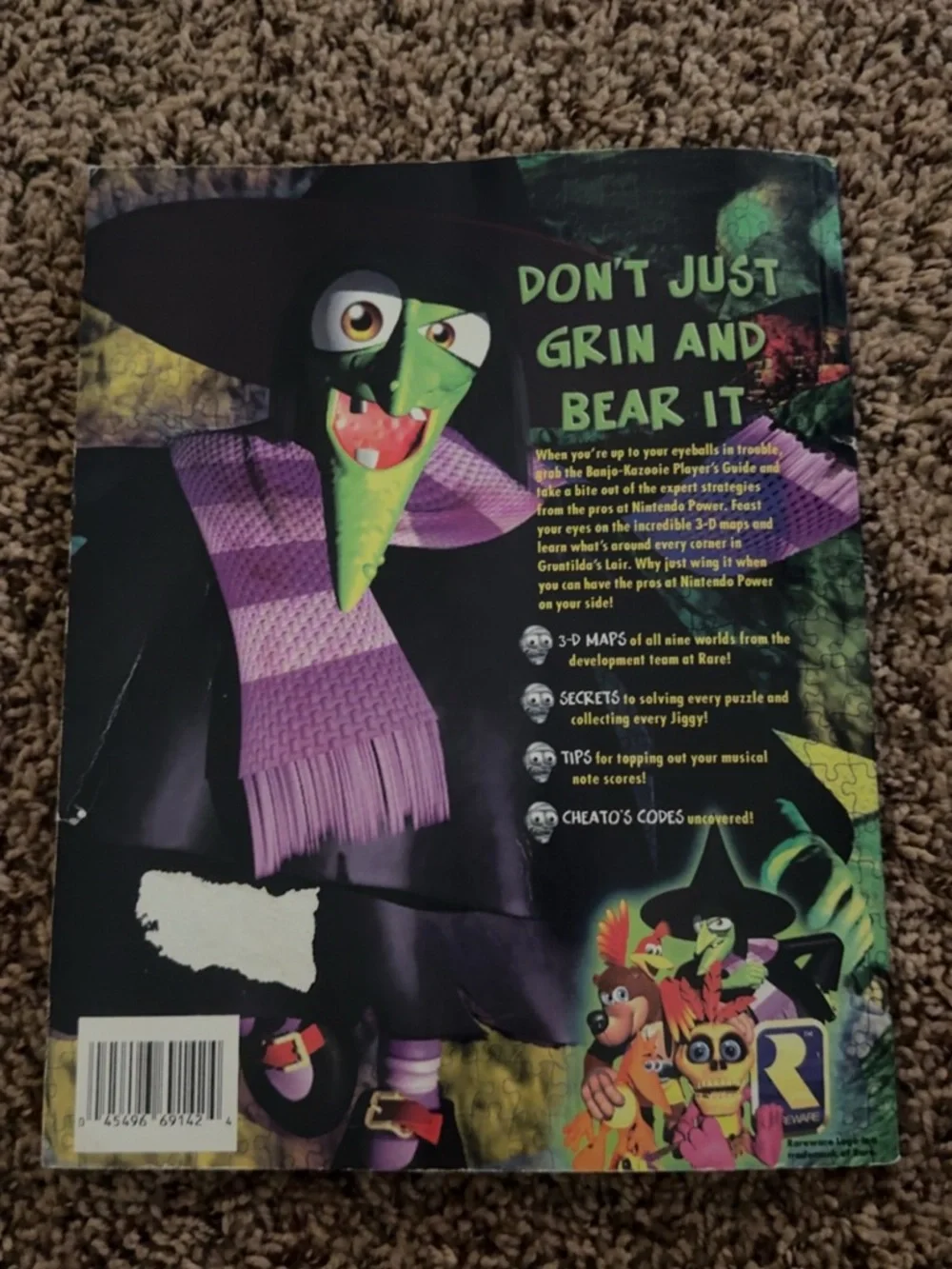 Banjo Kazooie Cartridge For N64 Nintendo 64 And Player's Guide